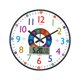 thumbnail image 4 of Reloj de pared infantil, 12", reloj educativo redondo multicolor silencioso para la enseñanza Estilo C, 4 of 9
