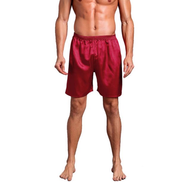 MERSARIPHY Men Silk Satin Boxers Shorts