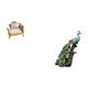 thumbnail image 5 of Colección De Esculturas De Animales En Miniatura De Sofá De Madera Y Estatua De Pavo Real. Elegante Adorno Artesanal Para Casa De Muñecas, Dormitorio, Oficina Y Sala De Estar., 5 of 8