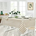 thumbnail image 3 of Home Bargains Plus Rectangle Fabric Placemats, Country Rustic Buffalo Plaid, Set of 4 Placemats, Indoor Outdoor Easy Care Dining Placemats, Checkered Cottage Gingham, Sand, 3 of 4