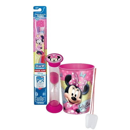 - Disney Minnie Mouse Inspired 3pc. Bright Smile Oral Hygiene Set! Soft Manual Toothbrush, Crest Kids Sparkle Toothpaste & Mouthwash Rise Cup! Plus Bonus