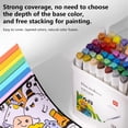 thumbnail image 4 of Deli Quick Drying Acrylic Paint Markers Paint Pens Set for Wood, Rock, Canvas, Pens,12 Colors, 4 of 9