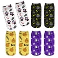 thumbnail image 2 of 4 pares de calcetines de Halloween Zulema bajo para hombres y mujeres, 2 of 6