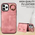 thumbnail image 2 of Case for iPhone 11 Pro, PU Leather 3 Card Slots with Finger Ring Holder Shockproof Phone Case, 2 of 12