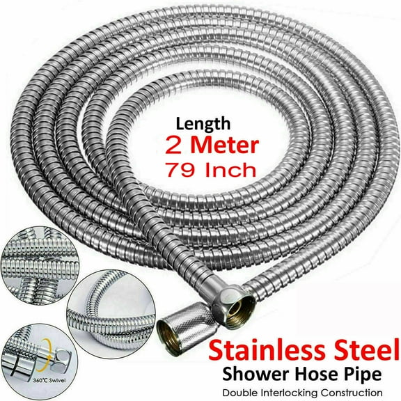 Shower Hose, 79 Inches Extra Long Stainless Steel Handheld Shower Head Hose, Durable Flexible & Anti-twist