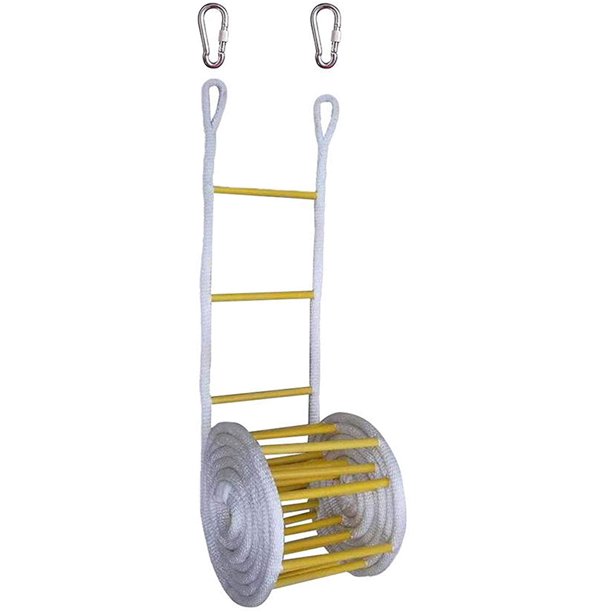 WEISANTIQ Ladders 15 Meter Rescue Rope Ladder 50 Ft Escape Ladder