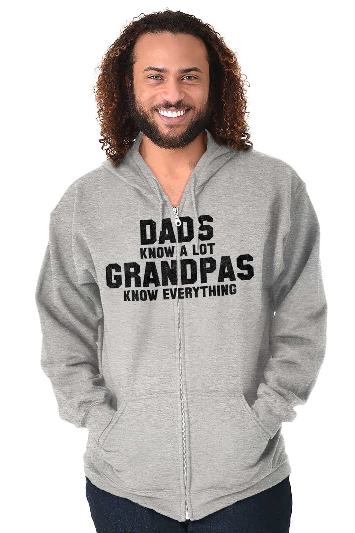 Grandfather Zip Hoodie Sweatshirt Men 