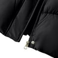 thumbnail image 4 of Itsame Women Puffer Jackets Winter Coats Solid Color Casual Zipper Cotton for Women Waterproof Jacket Black Size 3XL, 4 of 6