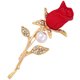 thumbnail image 4 of Broche de rosa Broche de diamantes de imitación Broche de ramo Pin Broche de boda Accesorio, 4 of 5