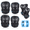Blue, variant on Knee Pads for Kids with Adjustable Strap, Protective Gear Kid Knee Pads and Elbow Pads 6 in 1 Set with Wrist Guards for Roller Skate, Cycling, Bike, Skateboard, BMX, Scooter, Night Reflective, Black