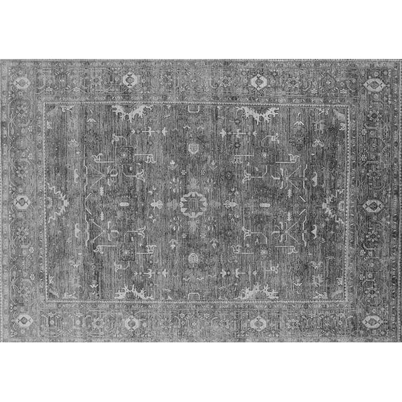 Ahgly Company Indoor Rectangle Oriental Gray Industrial Area Rugs, 3' x 5'