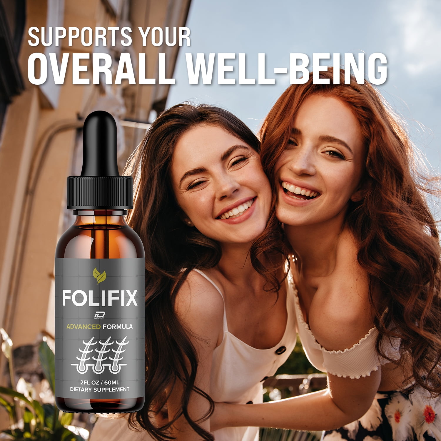 Folifix Liquid Drops – Folifix Hair Supplements Healthy Organic Support, 5 Pack, 5 Month Supply