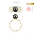 thumbnail image 5 of ANGARA Tahitian Cultured Pearl and Diamond Criss-Cross Ring in 14K Yellow Gold for Women | June Birthstone, Birthday, Anniversary, Jewelry Gift for Women | Pearl Ring, 5 of 9