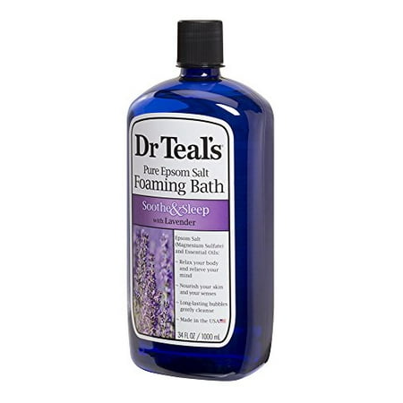 pix Dr Teal's Foaming Bath With Pure Epsom Salt Soothe & Sleep With Lavender 34 Ounces dr teal s foaming bath with pure epsom salt soothe sleep with lavender 34 ounces