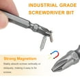 thumbnail image 4 of Uxcell 2pcs Magnetic Double Ended Screwdriver Bit 6mm PH2/SL6 2.56" Length 1/4" Hex Shank S2 Steel Phillips Cross Slotted Flat Screw Driver Bit, 4 of 8