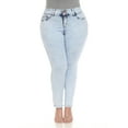thumbnail image 1 of White Mark Women's Plus Size Acid Wash Denim Jeans, 1 of 6