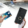 thumbnail image 5 of Feishell Fit for Samsung Galaxy Note 10 Case with 360° Rotatable Ring Holder,Shockproof Drop Resistant Premium Plain PU Leather Soft TPU Card Slots Kickstand Back Protective Phone Case,Black, 5 of 8