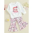 thumbnail image 3 of Toddler Baby Girl Christmas Outfits 6 9 12 18 24 Months 2 3 4 Years Sweatshirt Sweater Top+ Flared Pants Fall Winter Clothes Set, 3 of 7