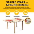 thumbnail image 4 of Spring Flowers Table Cloths for 6 Foot Rectangle Tables, Pastoral Daisy Leaves Country Botanical Beige Patio Waterproof Elastic Fitted Tablecloths, Washable Rectangular Table Cover for Camping, 4 of 8