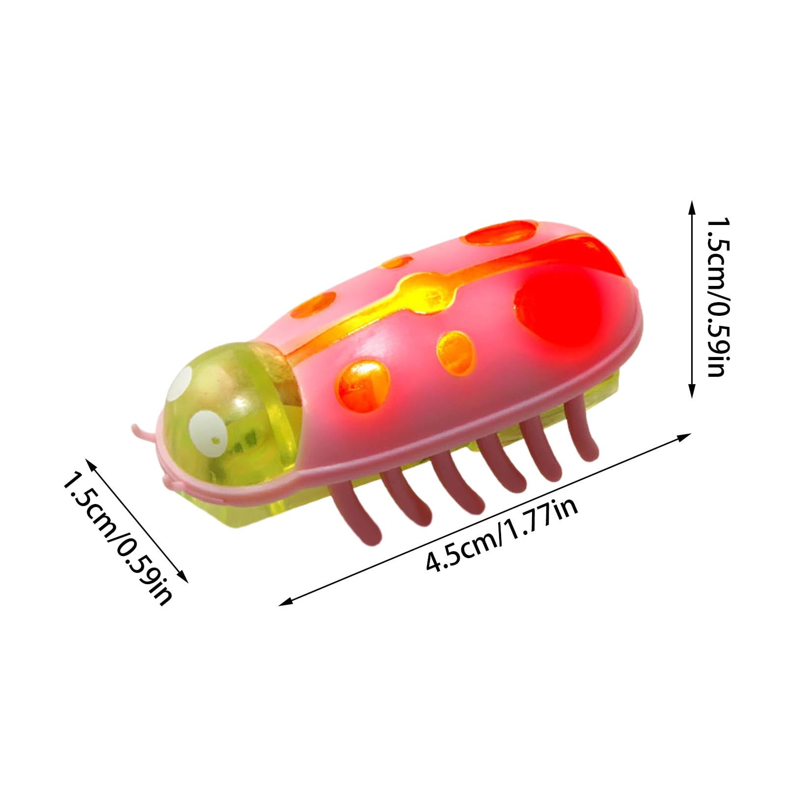 HEWANG Cat Electric Bug Toy,Pet Mini Cute Toy Battery Operated Toys,Cat Funny Interactive Toys,Unleash Nature,Anxiety Relief,Moving for Indoor Cats Chasing,Playing,Entertainment,Training(6PCs丨ABCEFG)
