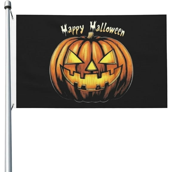 Happy Halloween Scary Pumpkin 3x5 Double Sided Flag Fade Resistant Banner Polyester Flag with 2 Brass Grommets For Indoor Outdoor19