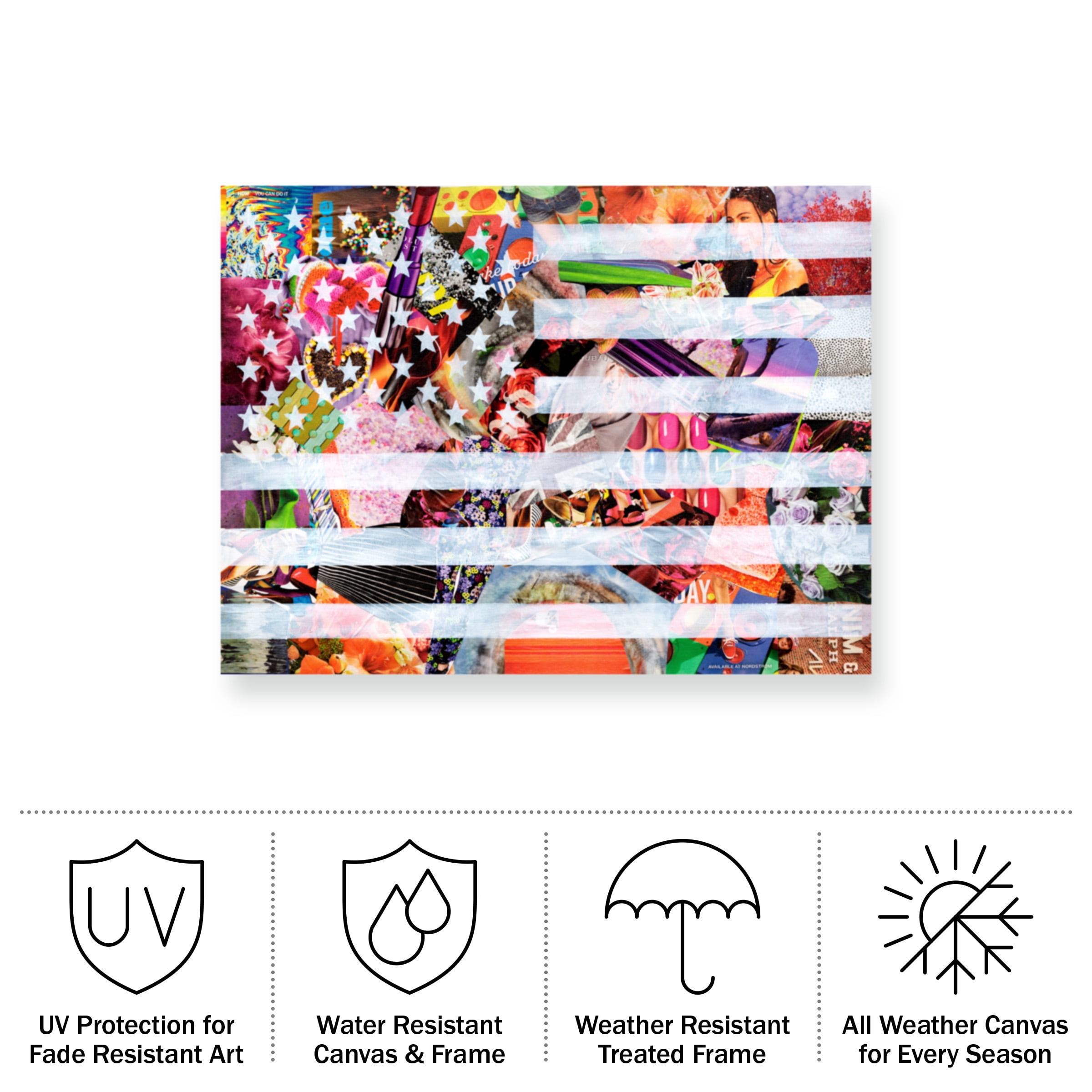 Artpoptart 'Murican Flag' Outdoor Canvas