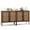 Walnut, variant on Costway Set of 2 Rattan Buffet Sideboard Wine Cabinet Cupboard w/Adjustable Shelf Walnut