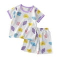 thumbnail image 3 of Asxite Toddler Summer Outfits Soft Breathable Sleeveless Crew Neck Top and Shorts Set, 3 of 6