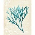 thumbnail image 2 of Popp, Grace 26x32 Gold Ornate Wood Framed with Double Matting Museum Art Print Titled - Teal Seaweed III, 2 of 4