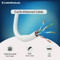 thumbnail image 4 of 500 Foot Bulk Cat5e Riser (CMR) Ethernet Cable, 24 AWG, 350 Mhz, ETL Listed, 4 Pair Solid Annealed Bare Copper, Unshielded Twisted Pair(UTP) with Pull Box, White, CableWholesale, 4 of 7