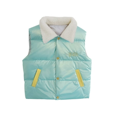 

IROINNID Toddler Boys Girls Cute Pattern Zipper Puffer Vest Windproof Waterproof Hoodie Sleeveless Warm Keeping Coat