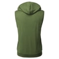 thumbnail image 4 of H2H Mens Casual Slim Fit Zip-up Hoodie Vest Lightweight Sleeveless Hooded (CMOHOSL08), 4 of 6