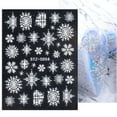 thumbnail image 5 of GENEMA White Snowflakes Nail Sticker 3D Nail Art Slider Adhesive Decals Manicure, 5 of 19