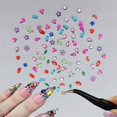 thumbnail image 4 of 2000PCS Colorful Rhinestones Nail Art Charms Multi Shape Crystal Flat Back Nail Gems 3D Mini Heart Star Flower Nail Diamonds Kawaii Nail Crafts Acrylic Nail Rhinestone Diamonds for Women Nail, 4 of 5