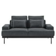 thumbnail image 5 of Loveseat Sofa Couch, Dark Grey Gray, Fabric, Living Kitchen Cafe Bistro Hospitality Restaurant, Modern Contemporary HB34542, 5 of 8