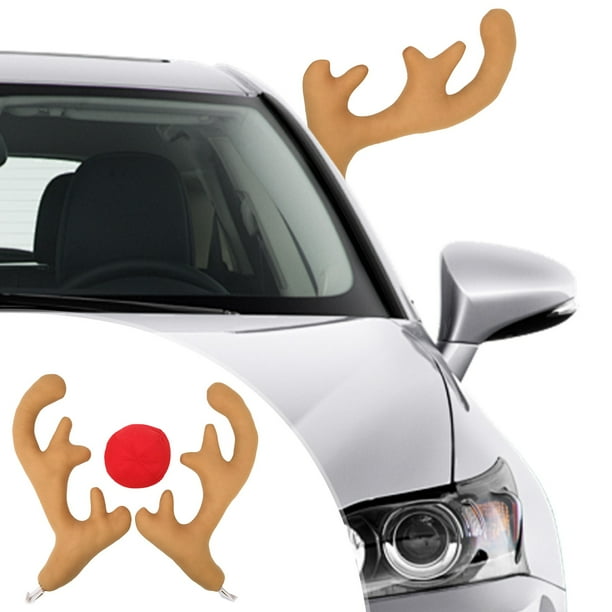Decoración Navideña para Coche con Cuerno de Ciervo Grande Decoración Navideña para Coche Decoración Navideña con Cuerno de Ciervo Cuerno de Ciervo para Coche