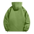 thumbnail image 5 of Brondbend Rain Jacket Men Waterproof Men's Solid Color Outdoor Windproof and Waterproof Long Sleeved Hooded Jacket Loose Fit Fall Winter Mountaineering Fashion,Green, 5 of 5