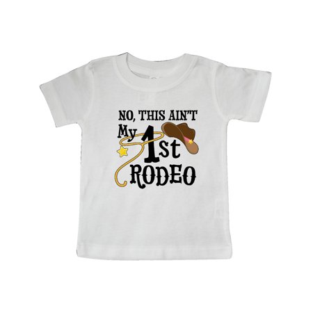 

Inktastic No This Ain t My 1st Rodeo Cowboy Hat and Lasso Gift Baby Boy or Baby Girl T-Shirt