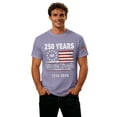 thumbnail image 5 of Rggeeun Men'S T-Shirts Stars And Stripes 250 Years We The People 1776-2026 Print Fireworks Holiday Short Sleeve Crew Neck For 4th Of July Outdoor Concert Freedom Tee,Light Purple,Xxxxxl, 5 of 5