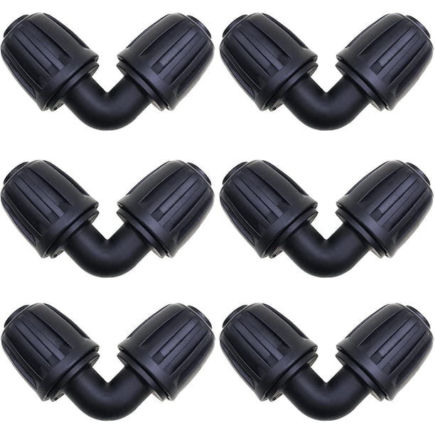 Accesorios de riego TANGJMXG 6 conectores de codo 16 mm para manguera de riego de jardín