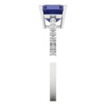 thumbnail image 3 of 2.7 ctw Solitaire with Zirconia Diamond Accents Anniversary Ring for Women | Cushion Cut Simulated Tanzanite | Hyperallergenic Solid 18K White Gold, 3 of 5