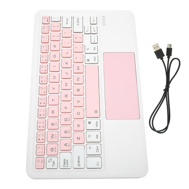 Rechargeable Clavier, IOS Tablette Clavier Petit Portable Multi Touch Exquise Artisanat pour IOS Tablette pour Matepad 11 Noir, Blanc