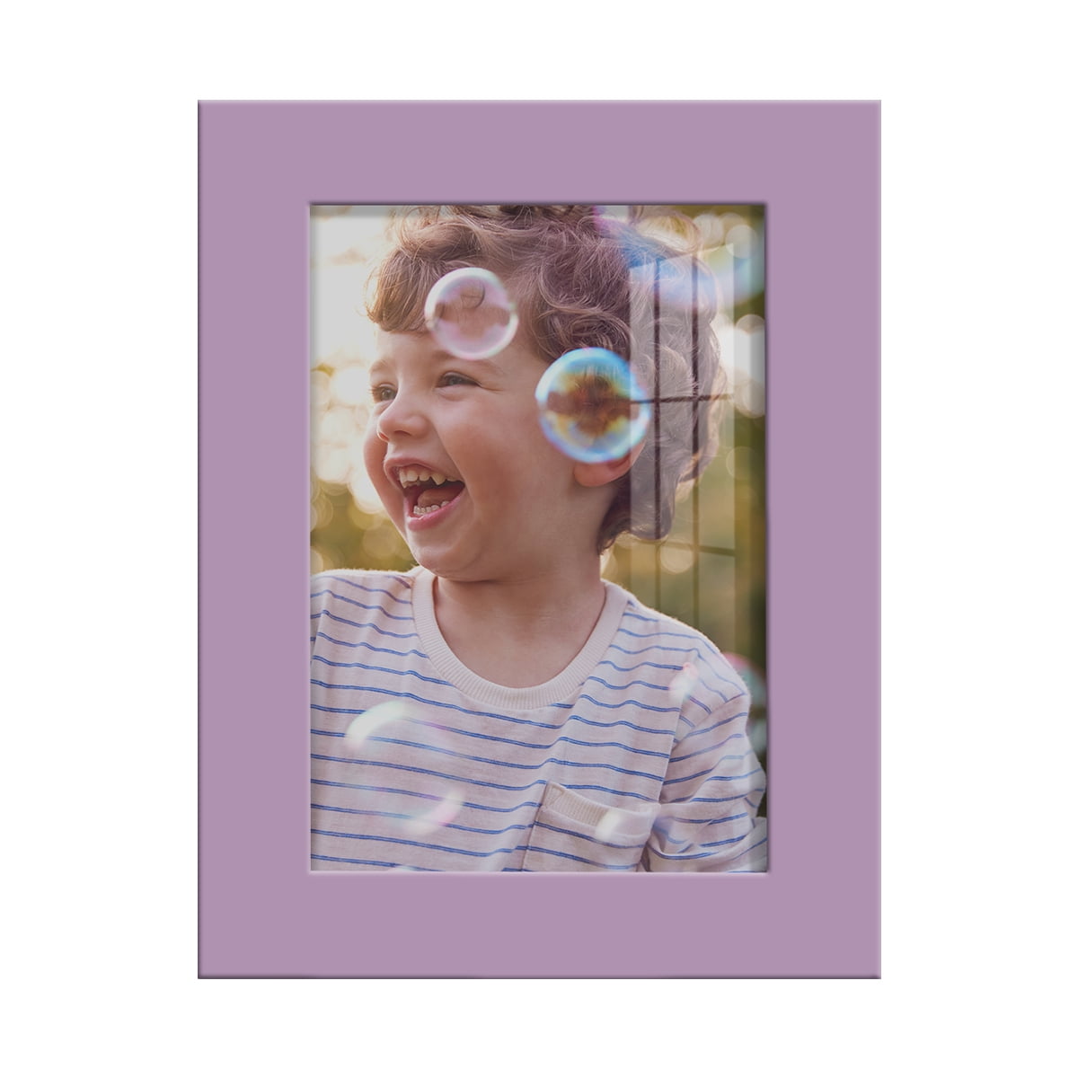 Modern Real Wood 3.5x5 inch Picture Frame in Violet