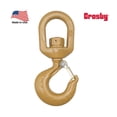 thumbnail image 2 of Crosby L-322AN Swivel Hook with Latch - 3 Ton Working Load Limit - Golden Painted Forged Steel Swivel Lifting Hook - 1048834, 2 of 12