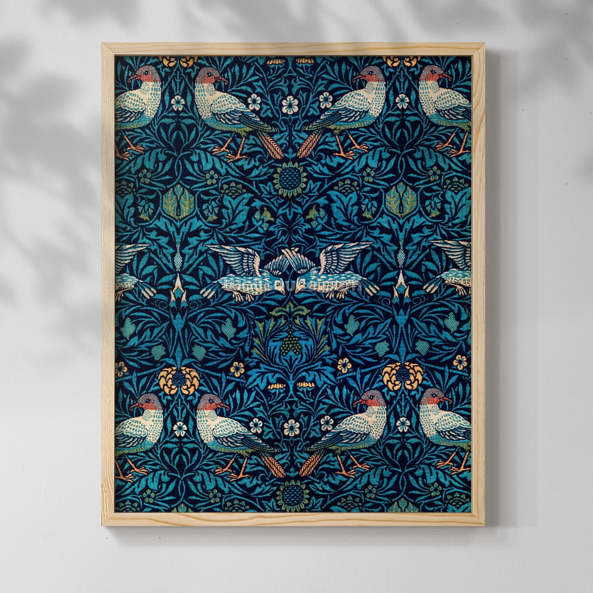 Vintage Abstract Print CLXXIV - 10in. x 8in. Vintage Framed Print in Natural Wood Frame