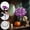 🔥 Purple_New, variant on KITTEHIGM Artificial Silk Rose with Skull Hand Black Flower Arrangement for Halloween Wedding Party and Home Decor