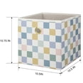 thumbnail image 2 of Mainstays Collapsible Fabric Cube Storage Bins (10.5" x 10.5"), Multi Check, 4 Pack, 2 of 7