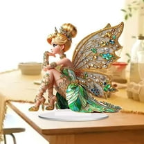 RuiJiao Fairy Figurine Desktop Decor - Whimsical 2D Acrylic Fairy for Study Rooms and Bedrooms, Perfect Birthday Gift for Friends