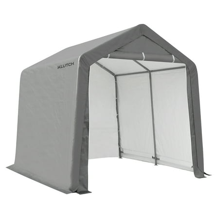 Klutch 10ft. x 10ft. x 9.6ft. Portable Shed, Gray