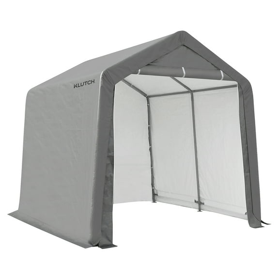 Klutch 10ft. x 10ft. x 9.6ft. Portable Shed, Gray